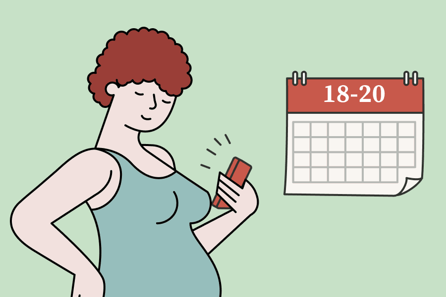 Visits midwife 18-20